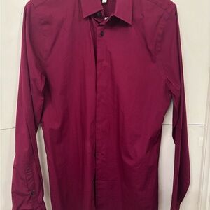 Express burgundy Dress Shirt 1MX small men’s